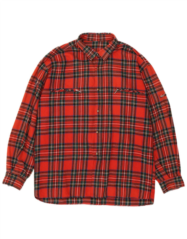 Vintage muška flanelska košulja XL crveno karirano