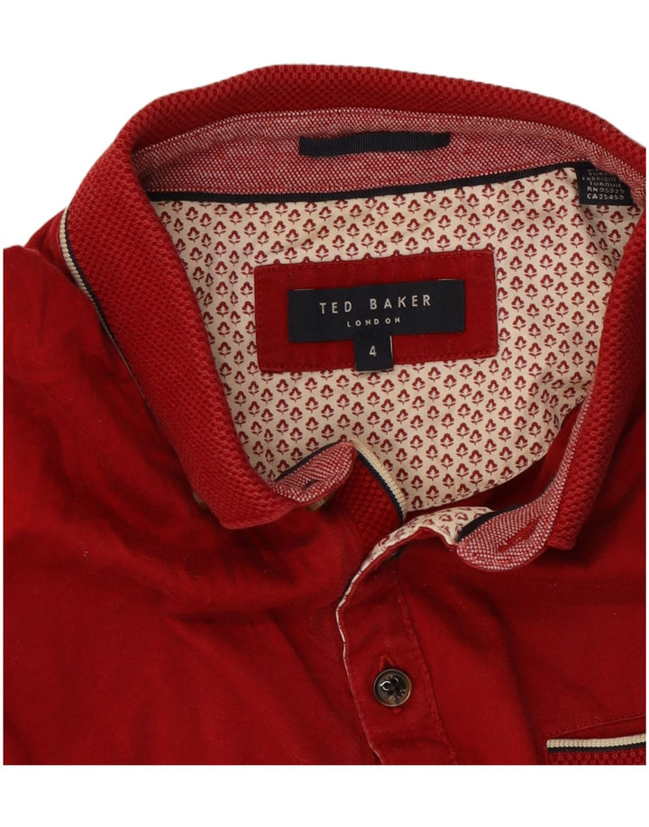 Ted Baker muška polo majica veličine 4 veliki crveni pamuk