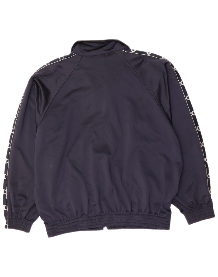 Gornja jakna Champion, velika tamnoplava trenirka s grafičkim motivima