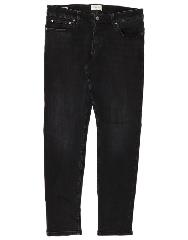 Calvin Klein muške uske traperice W33 L32 crni pamuk
