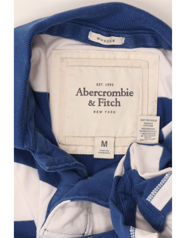 ABERCROMBIE & FITCH muška polo majica Muscle Rugby srednje tamnoplava na pruge