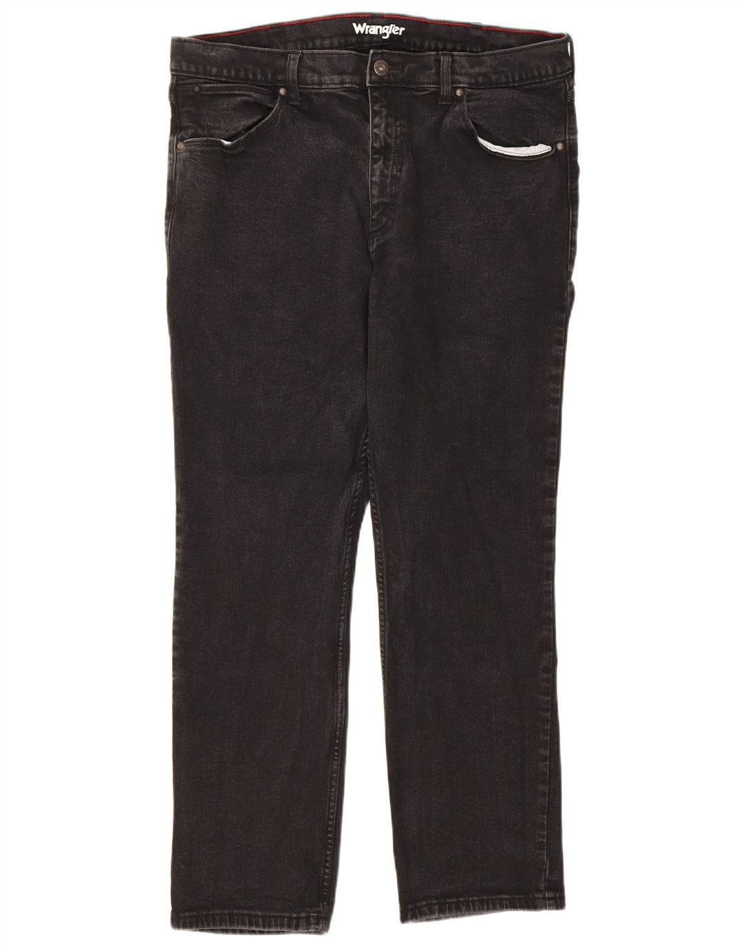 Wrangler muške obične ravne traperice W38 L30 crni pamuk