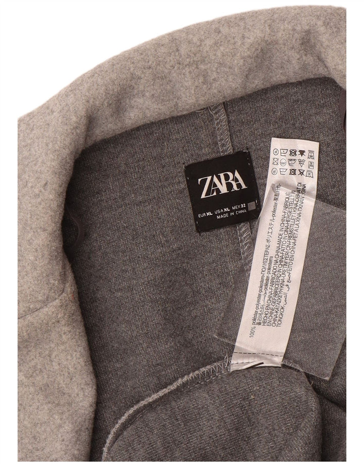 ZARA ženski otvoreni kaput UK 18 XL sivi poliester