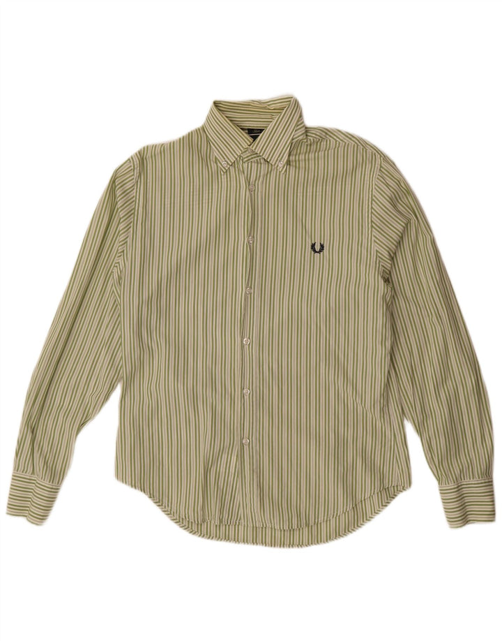 Fred Perry muška uska košulja srednje zelene pruge