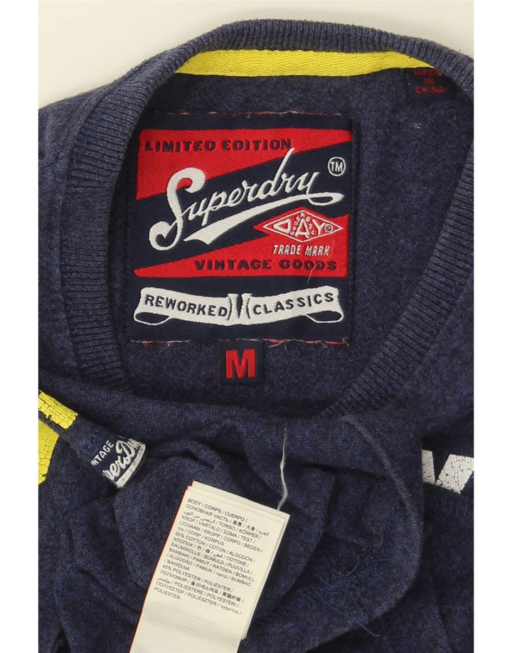 SUPERDRY muška majica kratkih rukava s grafičkim motivima srednje tamnoplavi pamuk