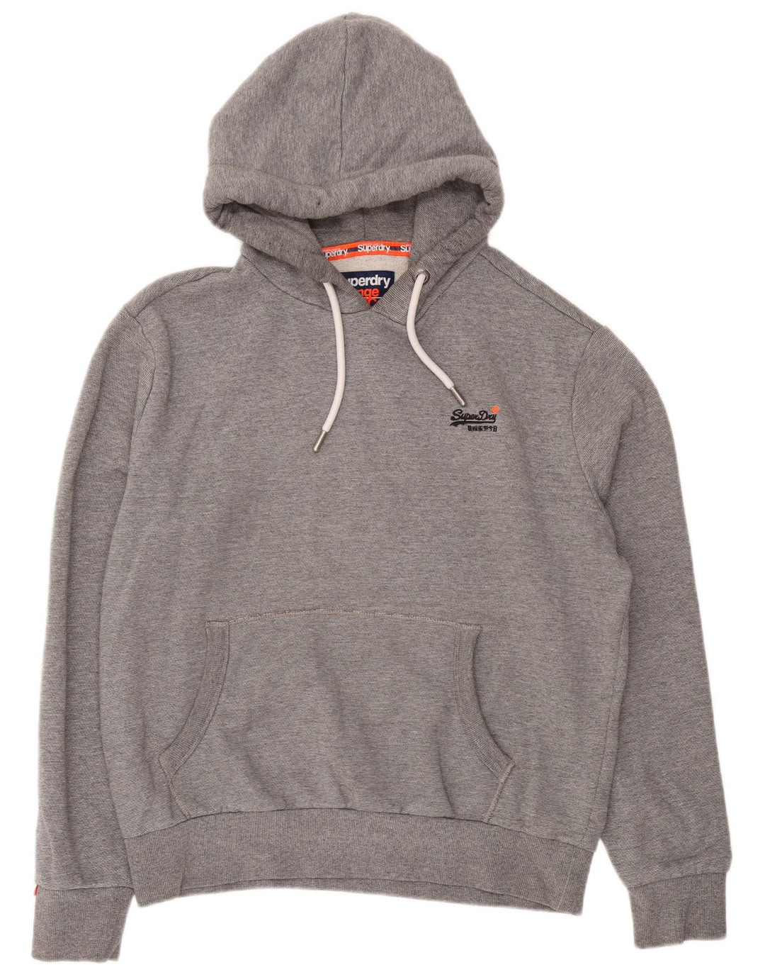 Superdry Mens Hoodie Jumper 2XL Grey Polyester