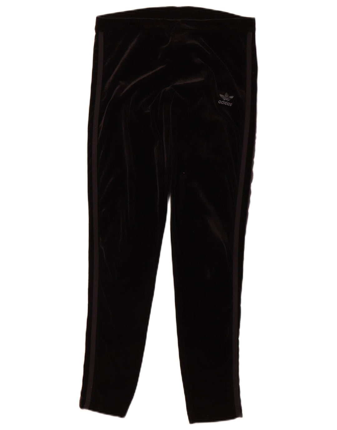 Ženske tajice od velura ADIDAS UK 12 Srednji crni poliester