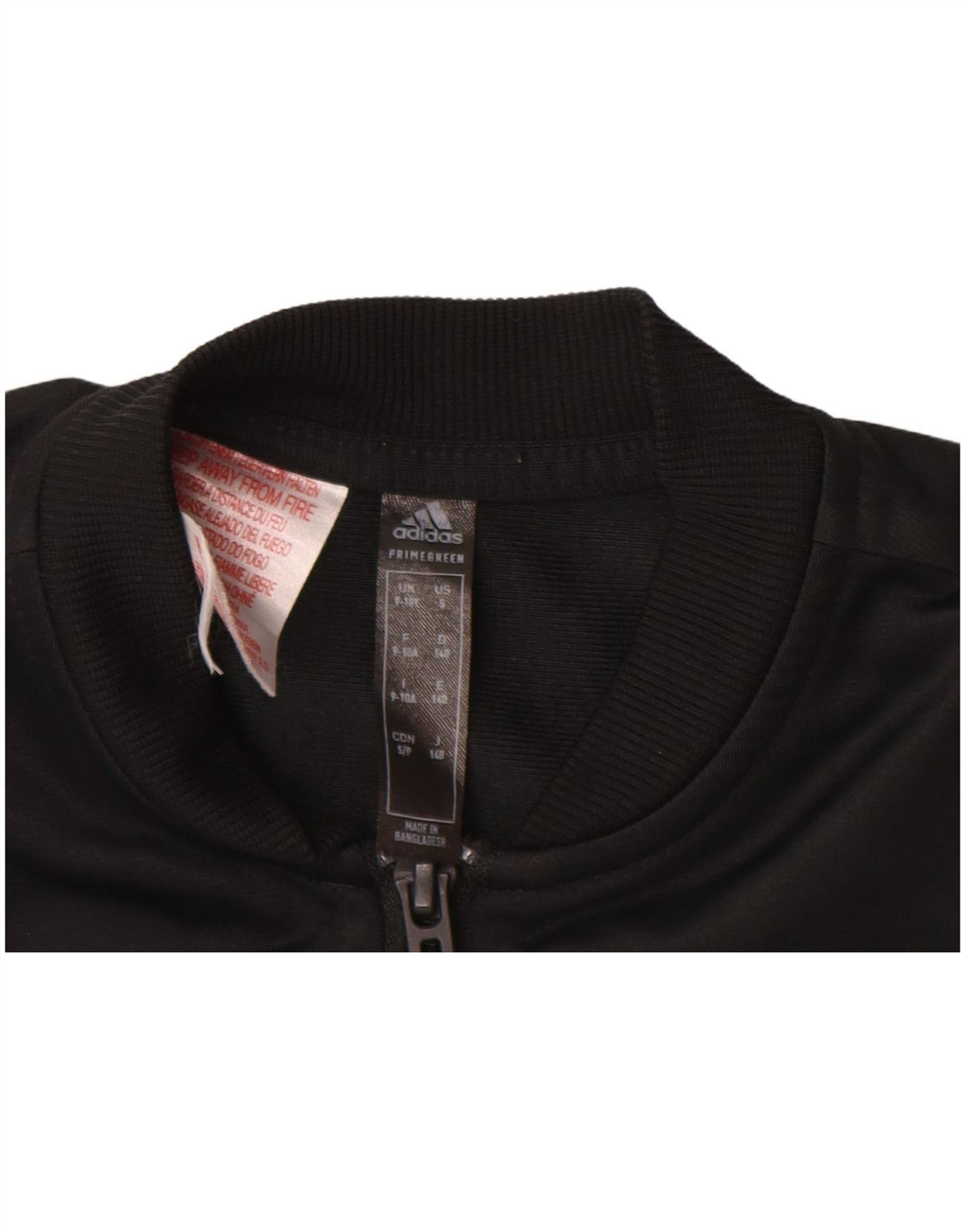Gornja jakna od trenirke ADIDAS Primegreen za djevojčice 9-10 godina, crni poliester