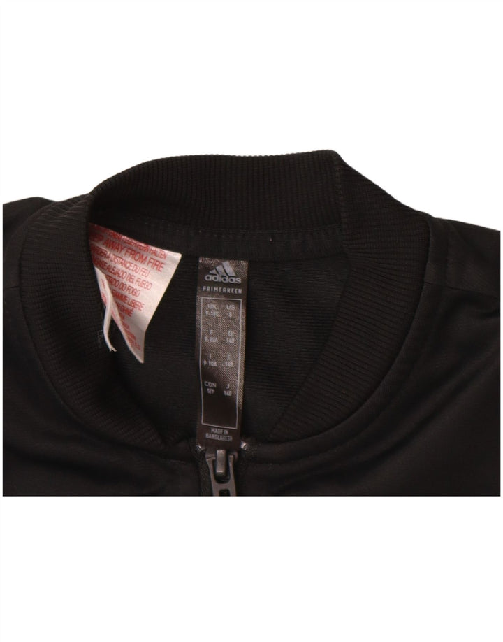 Gornja jakna od trenirke ADIDAS Primegreen za djevojčice 9-10 godina, crni poliester