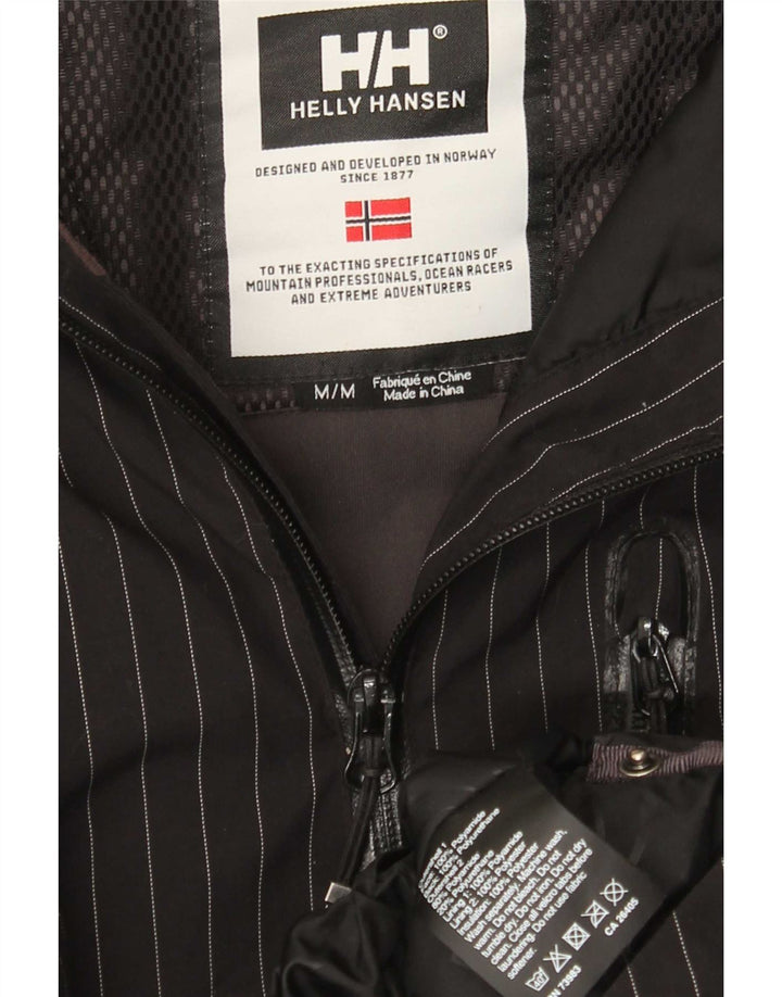 Helly Hansen muška kišna jakna s kapuljačom s grafičkim motivima UK 38 srednje crne pruge