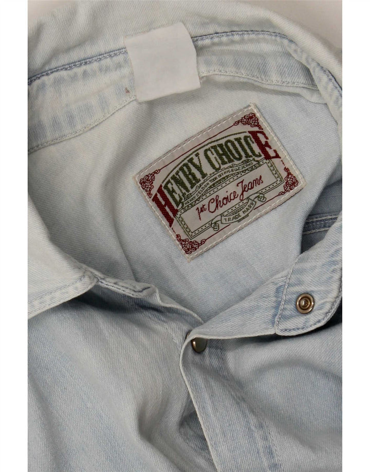 Vintage muška traper košulja XL plava