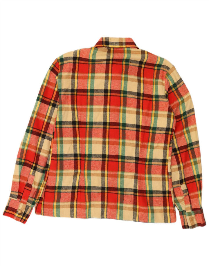Vintage ženska košulja od flanela IT 50 XL crveni karirani