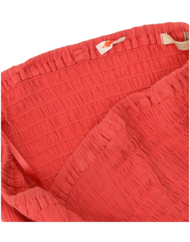 Marks & Spencer ženska haljina bez naramenica UK 12 Srednje crveni pamuk