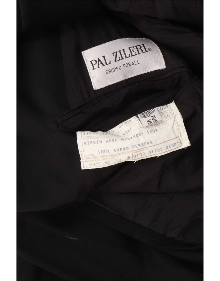 Pal Zileri muška jakna s dvostrukim kopčanjem IT 50 Large Black Virgin Wool