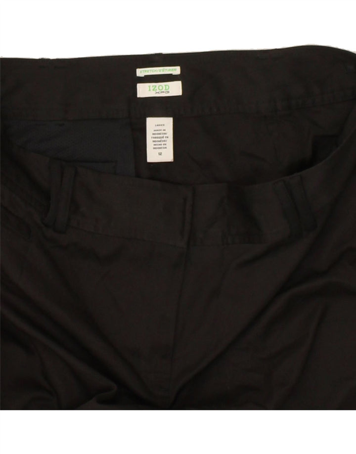 IZOD Womens Cargo Shorts US 12 Large W32  Black Polyester Vintage Izod and Second-Hand Izod from Messina Hembry 