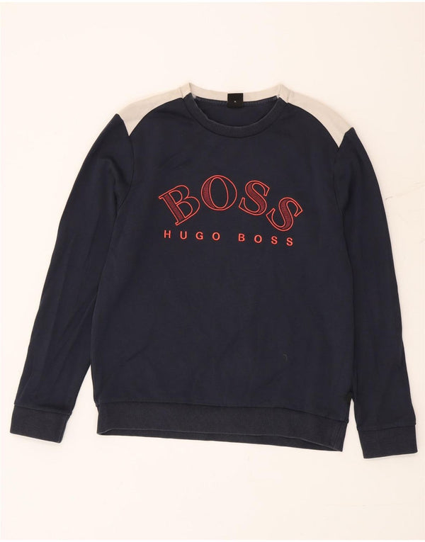 Hugo Boss ženski džemper s grafičkim motivima UK 18 XL tamnoplava boja
