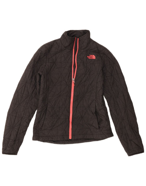 The North Face Womens Quilted Jacket UK 10 Small Grey Polyester