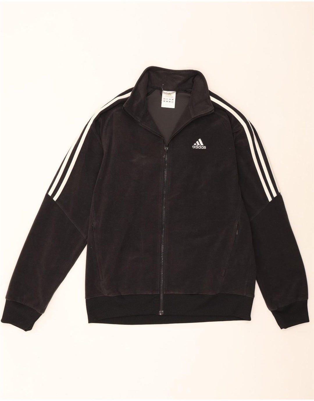 Adidas muška flis jakna UK 38 srednji crni poliester