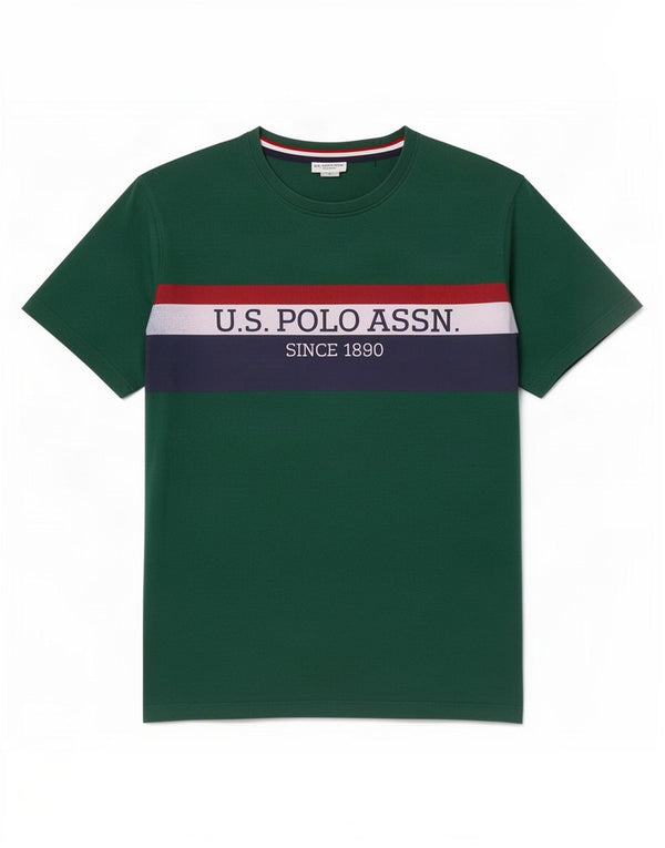 U.S. Polo Assn. Muška majica kratkih rukava s grafičkim motivima, mala zelena boja