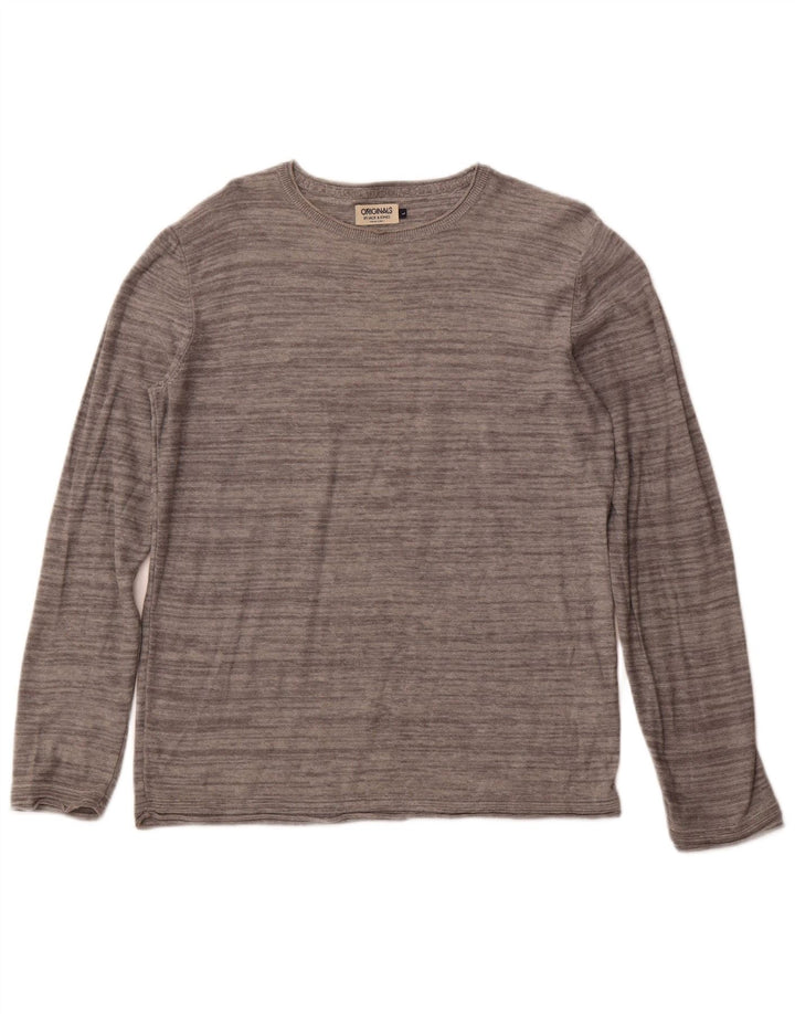 JACK & JONES Muška majica dugih rukava, veliki sivi pamuk