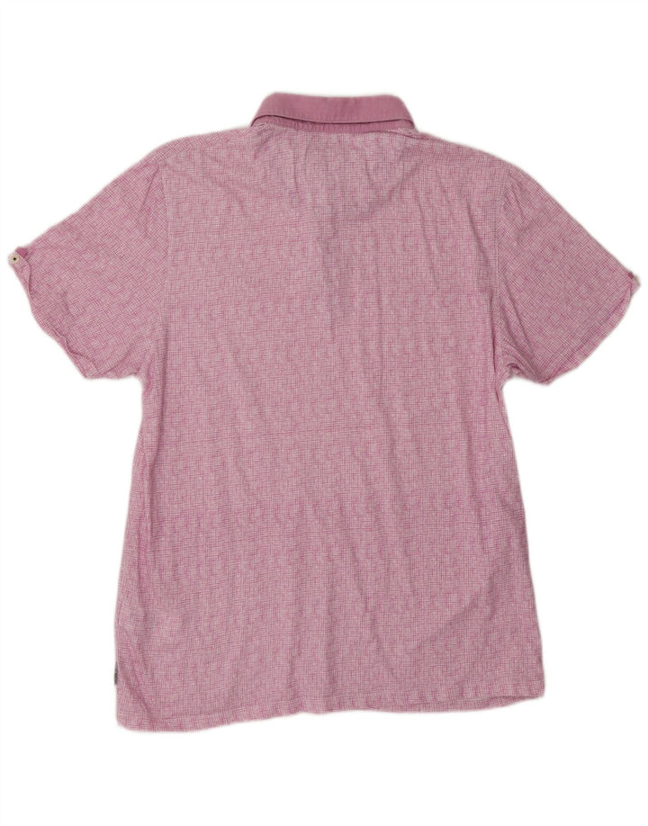 Muška polo majica Ted Baker, veličina 5 XL, pamuk u ljubičastom karu