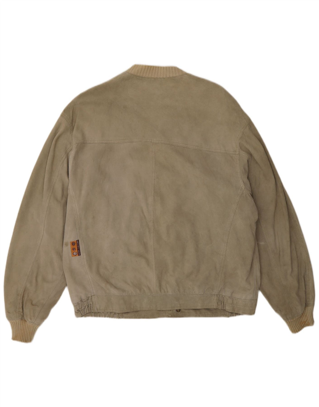 Vintage muška bomber jakna od brušene kože UK 40 velika bež