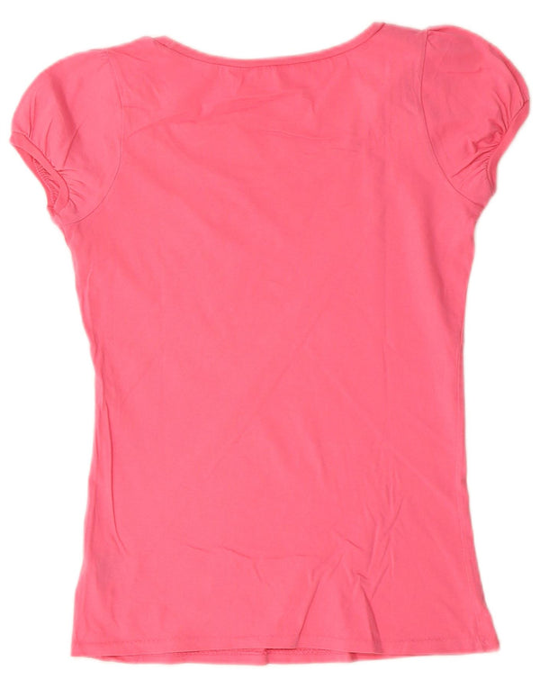 Ralph Lauren Womens Graphic T-Shirt Top UK 10 Small Pink Cotton