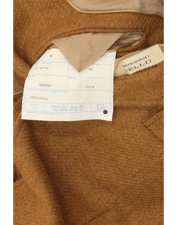 Vintage muški sako s 3 gumba IT 48 srednje bež vune