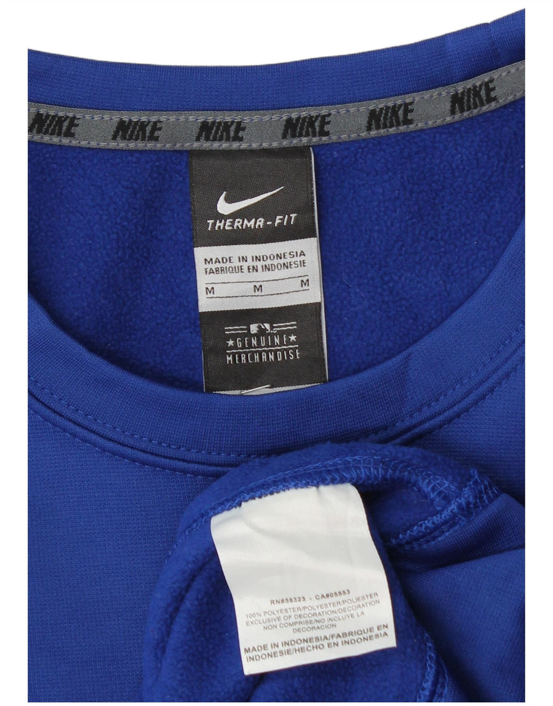 Nike muška majica Therma-Fit Graphic Sweatshirt srednje plavi poliester