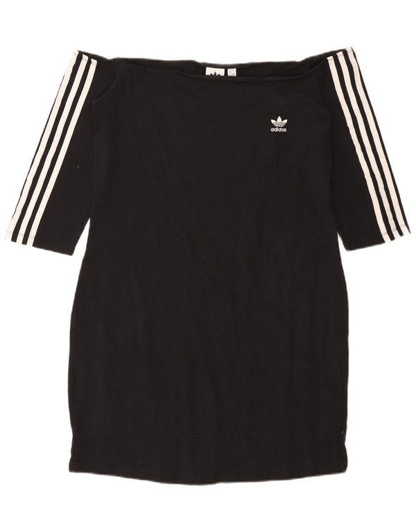 ADIDAS ženska haljina s otvorenim ramenima UK 18 XL crni pamuk