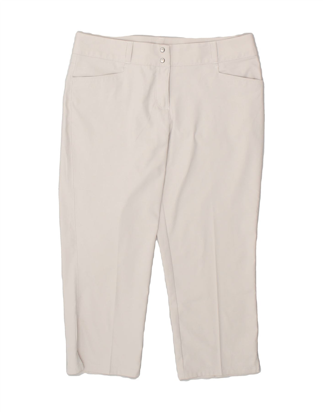 ADIDAS Womens Straight Capri Trousers UK 12 Medium W32 L22 White Polyester Vintage Adidas and Second-Hand Adidas from Messina Hembry 