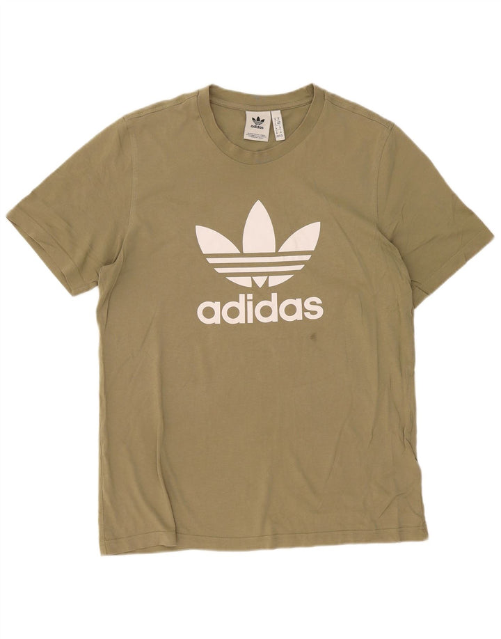 Adidas muška majica s grafičkim motivima, srednji kaki pamuk