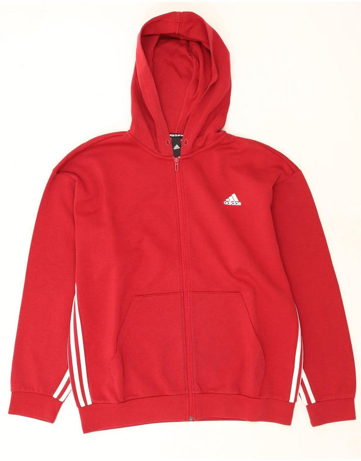 Adidas muški pulover s kapuljačom s patentnim zatvaračem XL crveni