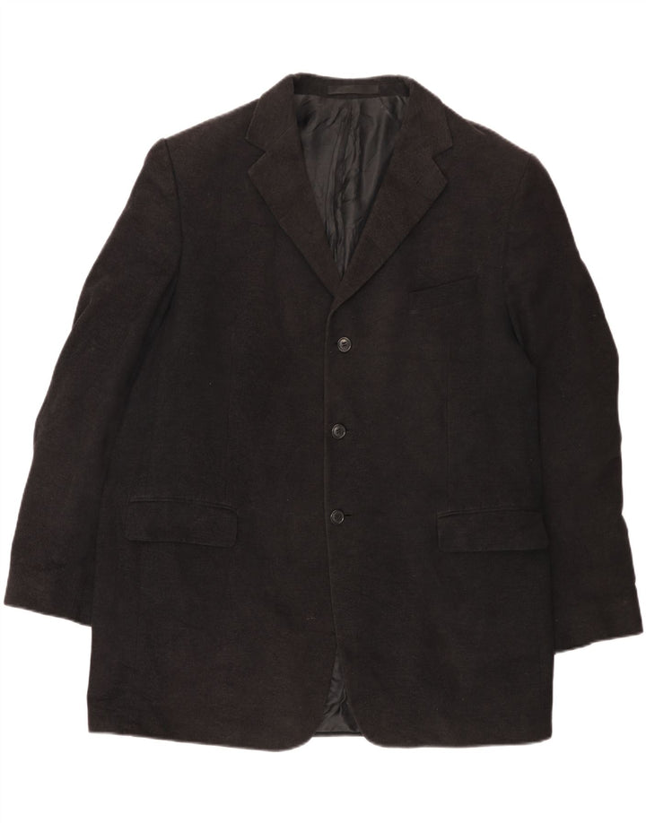 Marks & Spencer muška jakna sako s 3 gumba UK 46 XL crni pamuk
