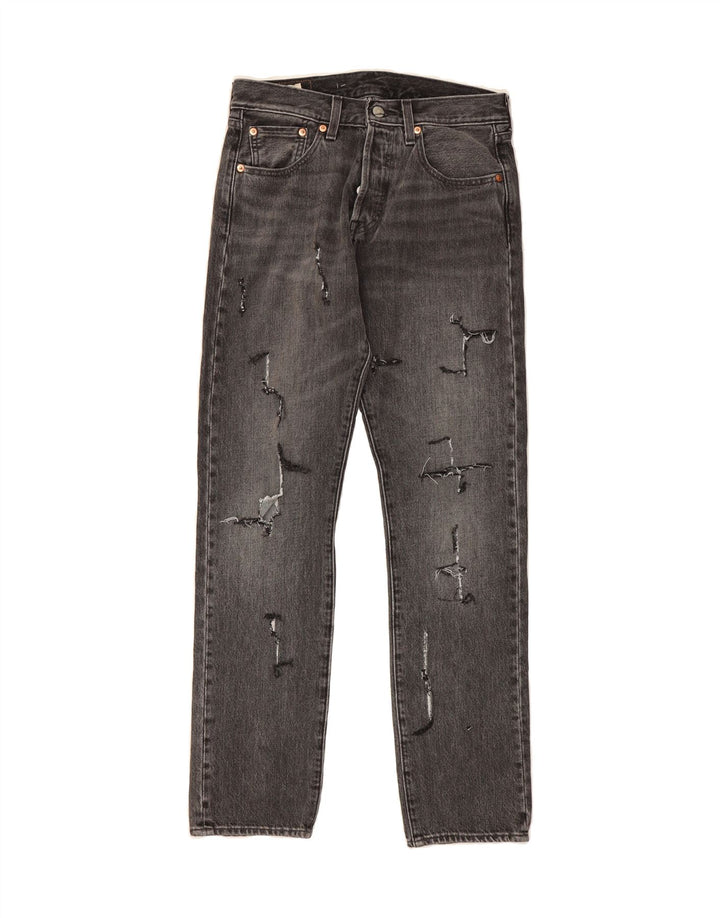 LEVI'S Mens 501 Distressed Straight Jeans W29 L32 Grey Cotton Vintage Levi's and Second-Hand Levi's from Messina Hembry 