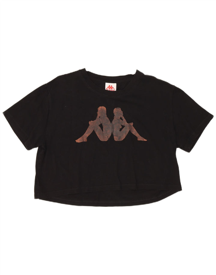 Kappa ženska majica kratkih rukava s grafičkim motivima UK 16 velika crna