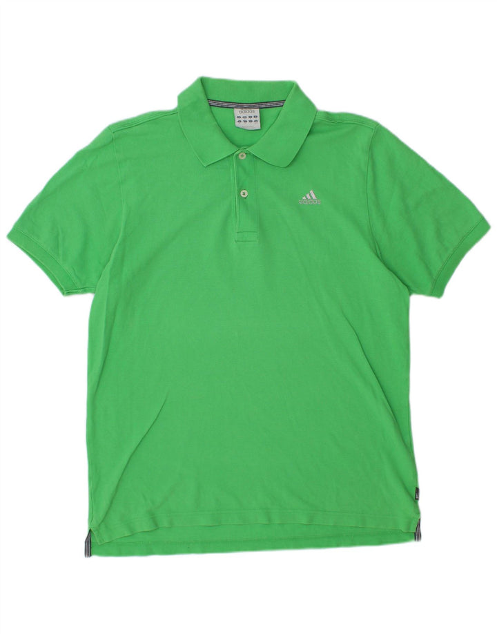 ADIDAS muška polo majica srednje zelene pamučne boje