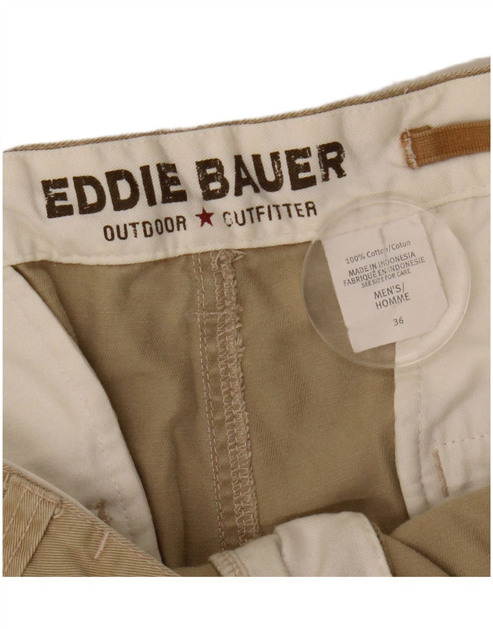 EDDIE BAUER Muške kratke chino hlače s štipaljkama W36, veliki bež pamuk