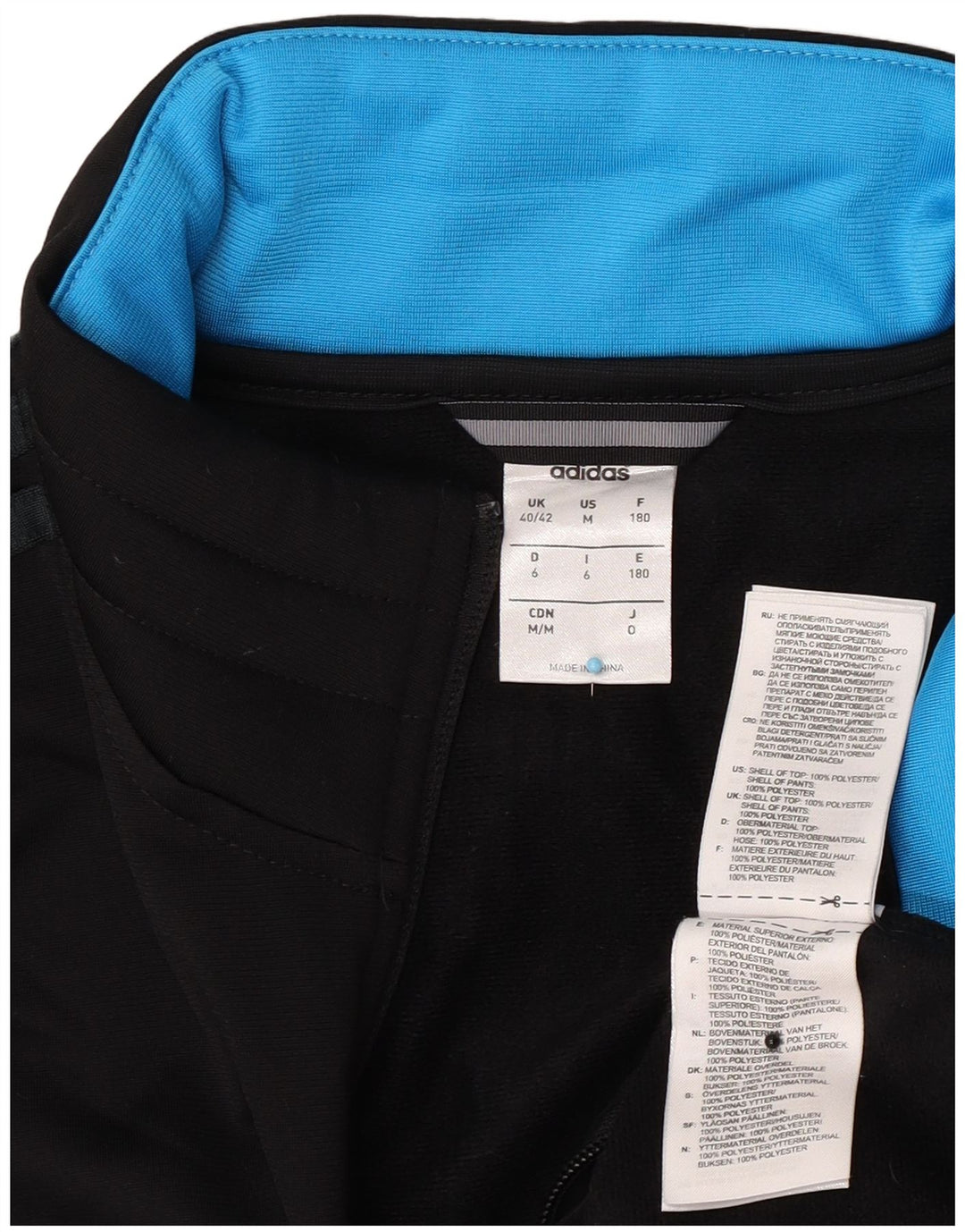 Adidas muška gornja jakna za trenirku UK 40/42 srednje crni poliester