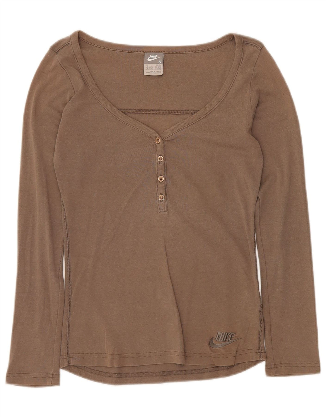 NIKE Ženska majica dugih rukava UK 8/10 Mala siva pamuk