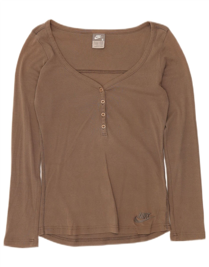 NIKE Ženska majica dugih rukava UK 8/10 Mala siva pamuk