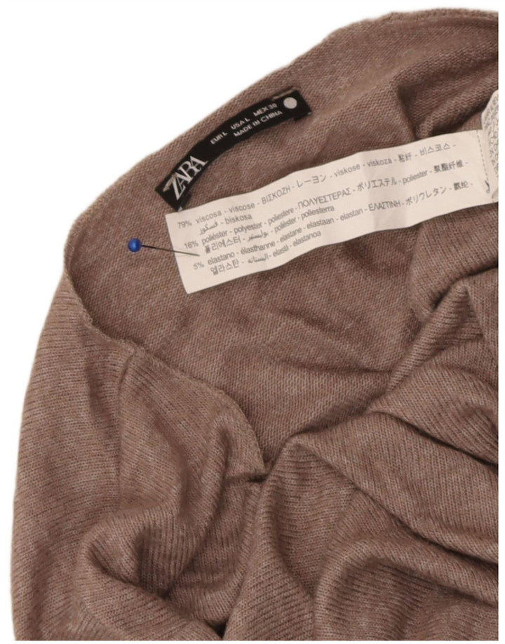 Zara ženski gornji dio bluze UK 14 Large smeđa viskoza