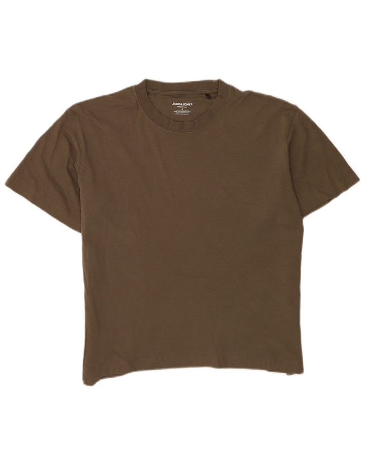 Jack & Jones muška majica kratkih rukava Mala kaki pamuk
