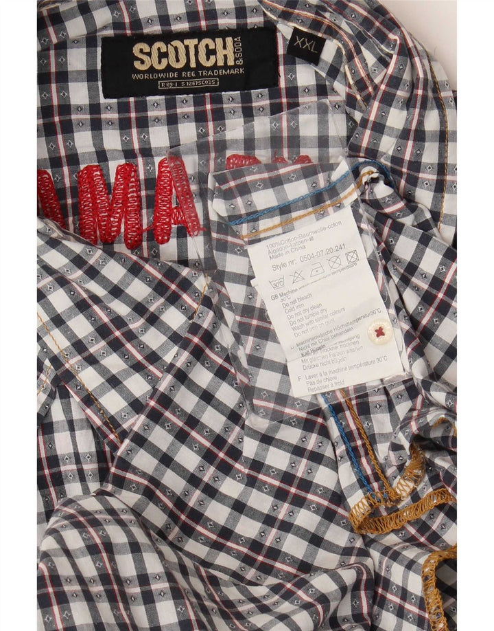 Scotch & Soda muška majica s grafičkim motivima 2XL pamuk u crnom karu