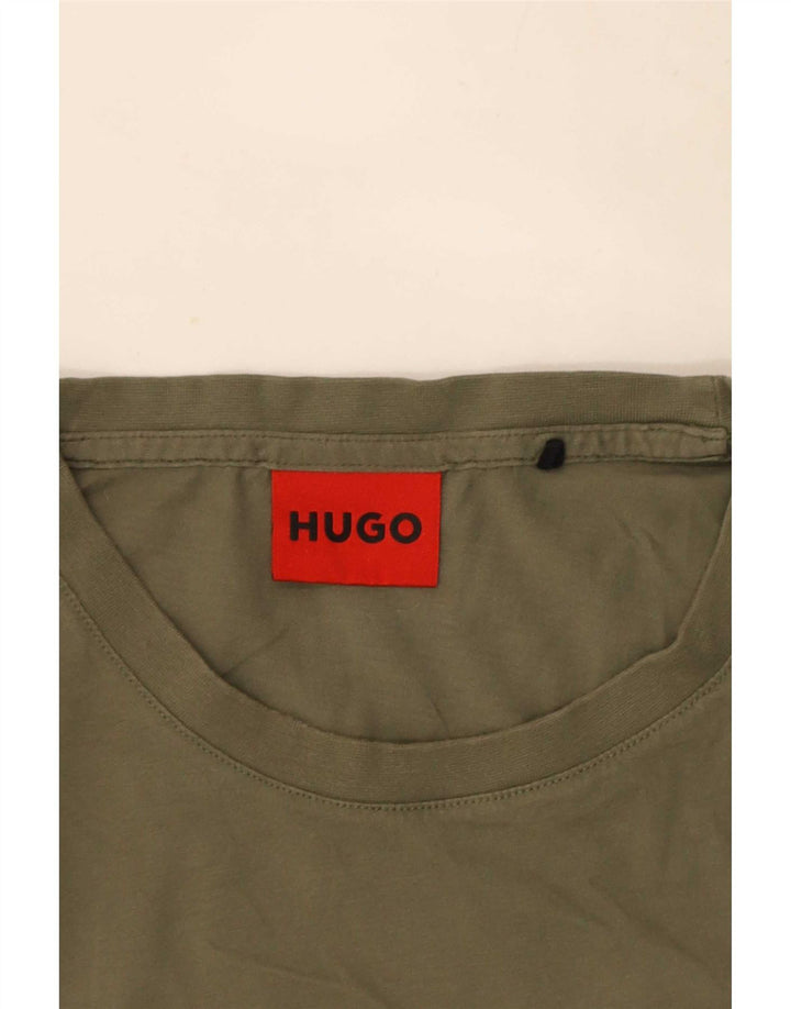 Hugo Boss muška majica s grafičkim motivima, veliki kaki