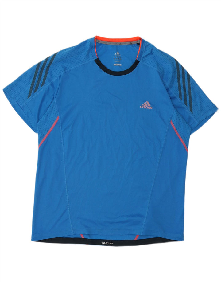 ADIDAS Muška Climalite majica kratkih rukava Veliki plavi poliester