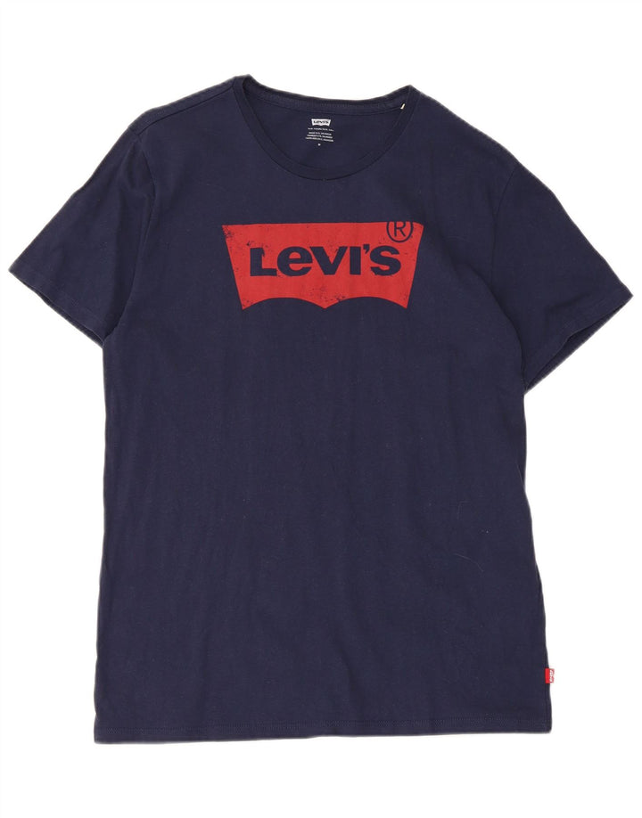 Levi's muška majica kratkih rukava s grafičkim motivima, srednje tamnoplavi pamuk