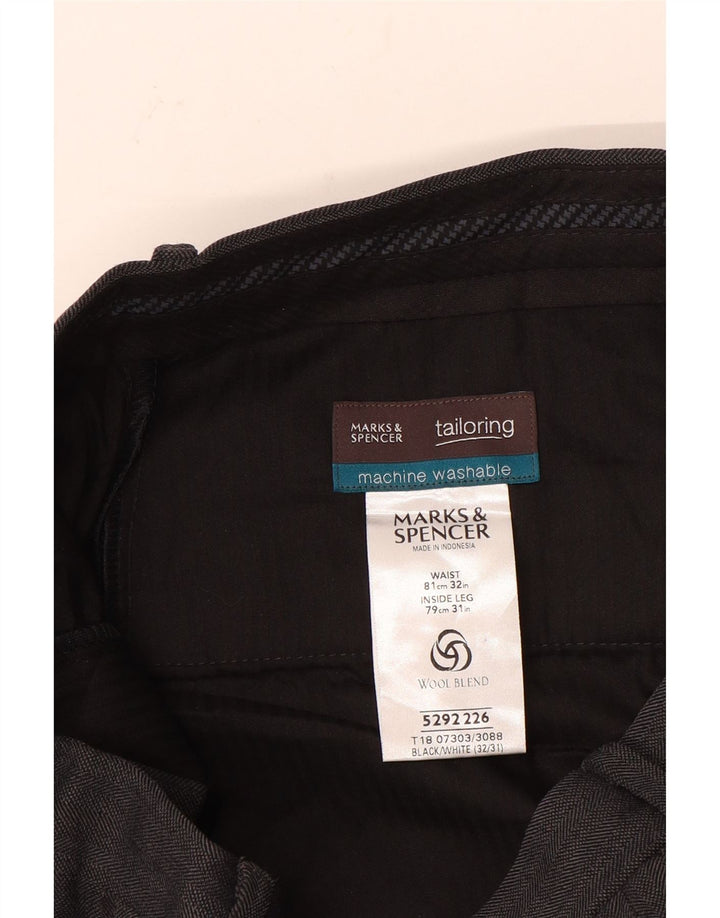 Marks & Spencer muške hlače ravnog odijela W32 L31 sivi poliester