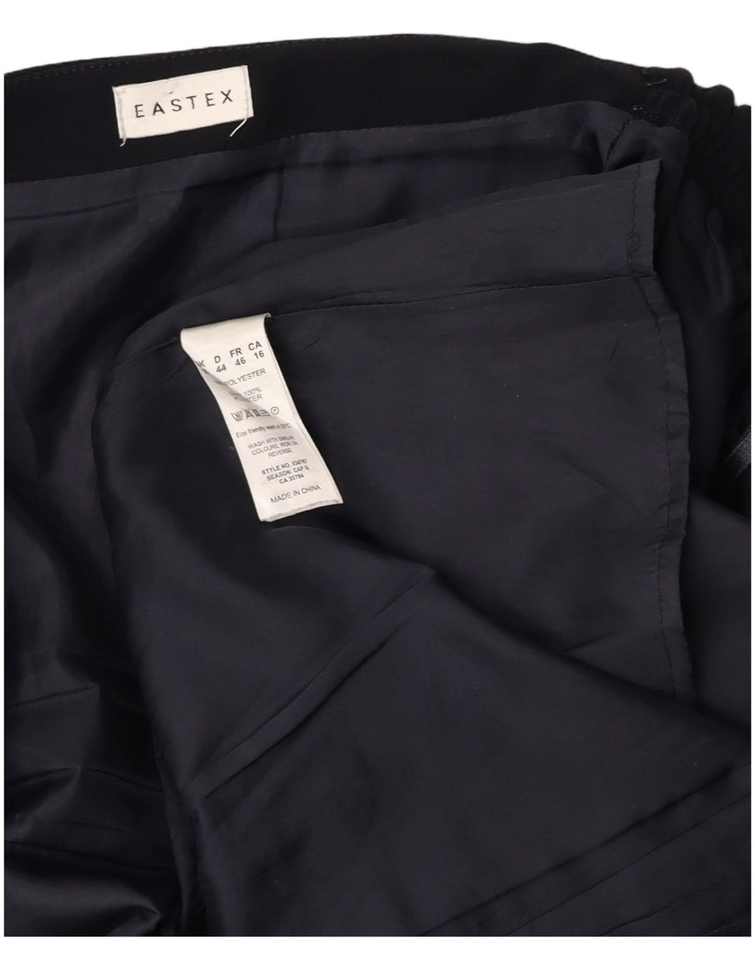 EASTEX ženska suknja za trubu UK 18 XL W36 tamnoplavi poliester