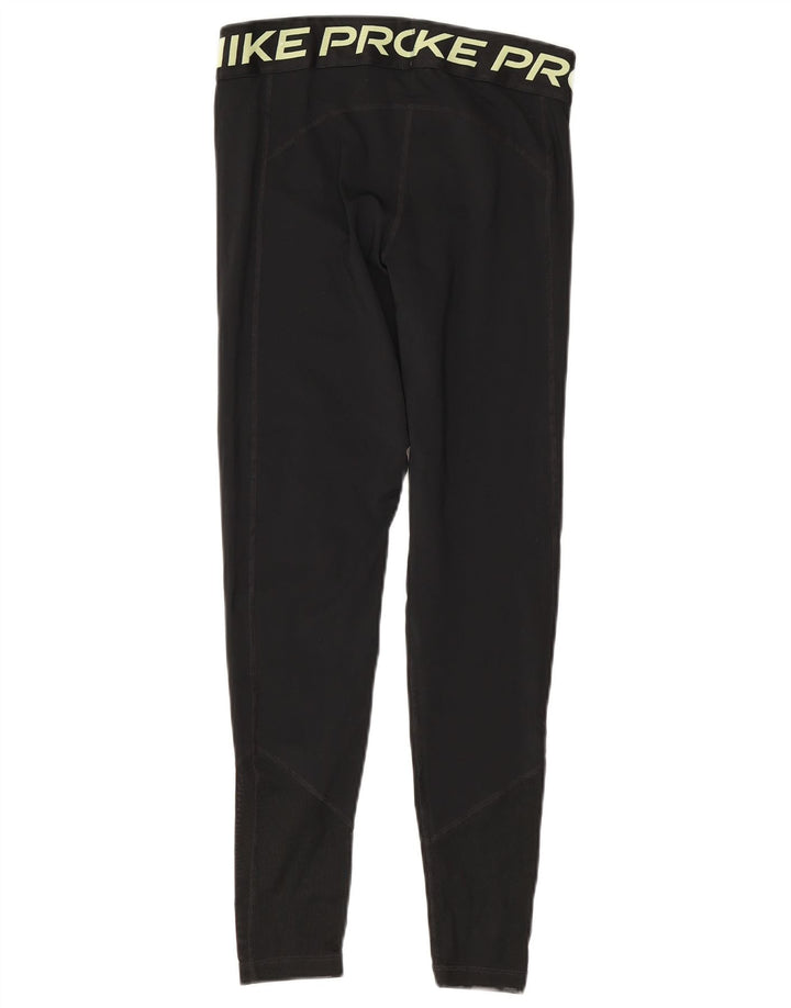 Nike Ženske Dri Fit Graphic Leggings UK 12 Srednje crni poliester